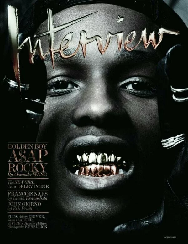  ASAP ROCKY COVERS INTERVIEW MAGAZINE, IS DOWN WITH GAY PEOPLE (DETAILS)