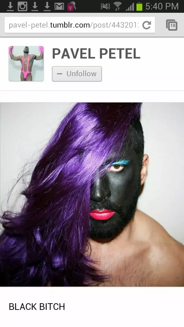 wpid Screenshot 2013 03 01 17 40 57 GAY WHITE RUSSIAN ARTIST PAVEL PETEL DOES BLACKFACE FOR ATTENTION (PHOTOS)